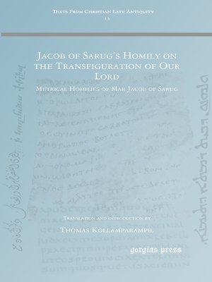 cover image of Jacob of Sarug's Homily on the Transfiguration of Our Lord